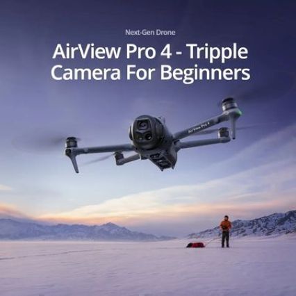 Next-Gen AirView Pro 4: Triple Camera Drone for Beginners & Pro-Level Shots