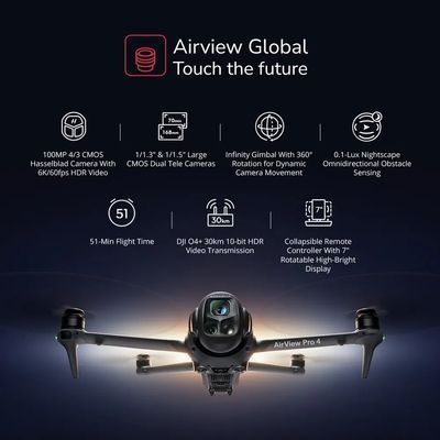 Next-Gen AirView Pro 4: Triple Camera Drone for Beginners & Pro-Level Shots